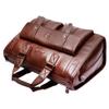 17 inch men Business bag Travel Briefcase Laptop Messenger Bags Vintage pu leather Shoulder bag view 3