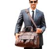17 inch men Business bag Travel Briefcase Laptop Messenger Bags Vintage pu leather Shoulder bag view 4