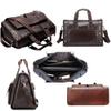 15 inch men Business bag Travel Briefcase Laptop Messenger Bags Vintage pu leather Shoulder bag view 3