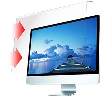 BOZA BOZA Crystal Blue Light Filter for Laptop Monitor/5 Various Size(19"_Wide, 22", 24", 27", 32") /Blue Light Blocking up 100%, Feel Free for Eye Strain 24" (H:22" X V:14.1")