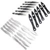 Defender 5.5" Throwing Knife 24 Pc Set Stainless Steel 4 Styles Black & Silver view 1