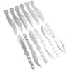 Defender 5.5" Throwing Knife 24 Pc Set Stainless Steel 4 Styles Black & Silver view 3