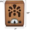 ClearClick Classic Vintage Retro Style AM/FM Radio with Bluetooth - Handmade Wooden Exterior Brown view 4