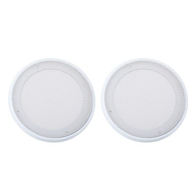 Mugast Speaker Grilles,2 Pcs 6.5 Inch Universal White Stereo Car Audio Speaker Cover Mesh,Anti-Collision,Anti-dust,for Home Speakers,Ceilings,Car Audio Systems,etc