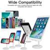 AICase Telescopic Adjustable iPad Holder,Universal Multi Angle Aluminum Stand Compatible with iPhone Smart Cell Phone/Tablet/iPad(4-13 inch), Silver view 2
