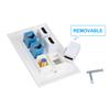 3 HDMI Keystone Wall Plate,PHIZLI Cat 6 Keystone Coax Cable TV F Type Wall Plate Female-Female Faceplate view 2