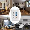 3 HDMI Keystone Wall Plate,PHIZLI Cat 6 Keystone Coax Cable TV F Type Wall Plate Female-Female Faceplate view 3