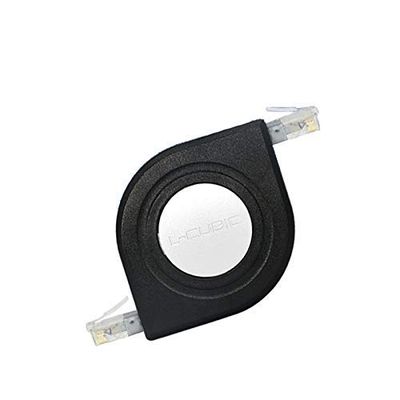 Supdriver Long Extended 5 Meters Cat6 10Gbps Retractable Ethernet Cables Flat LAN Network Cable Extender Flat Ethernet Cord 16.5 ft 5m with Black Cover