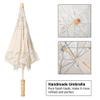 Fdit Mini Handmade Lace Silk Embroidery Flower Umbrella (Smaller Than Your Imagination !!!!)(Just for Photography or Decor, not Practical for Raining Day)(L-Beige) view 3