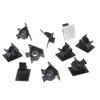 10x Nylon Cable Clips Self Adhesive Clips Organizer Clamp Holder Clamp Black #Aug.26 view 1