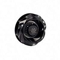 EBM-PAPST R2E225-RA40-21 Blowers AC Centrifugal Fan RD 225x91mm 115VAC 788CFM 225W 2700RPM 70dBA BB, 4 Wire Leads, PBT Frame, Fiberglass Reinforced PA,Nylon Blade