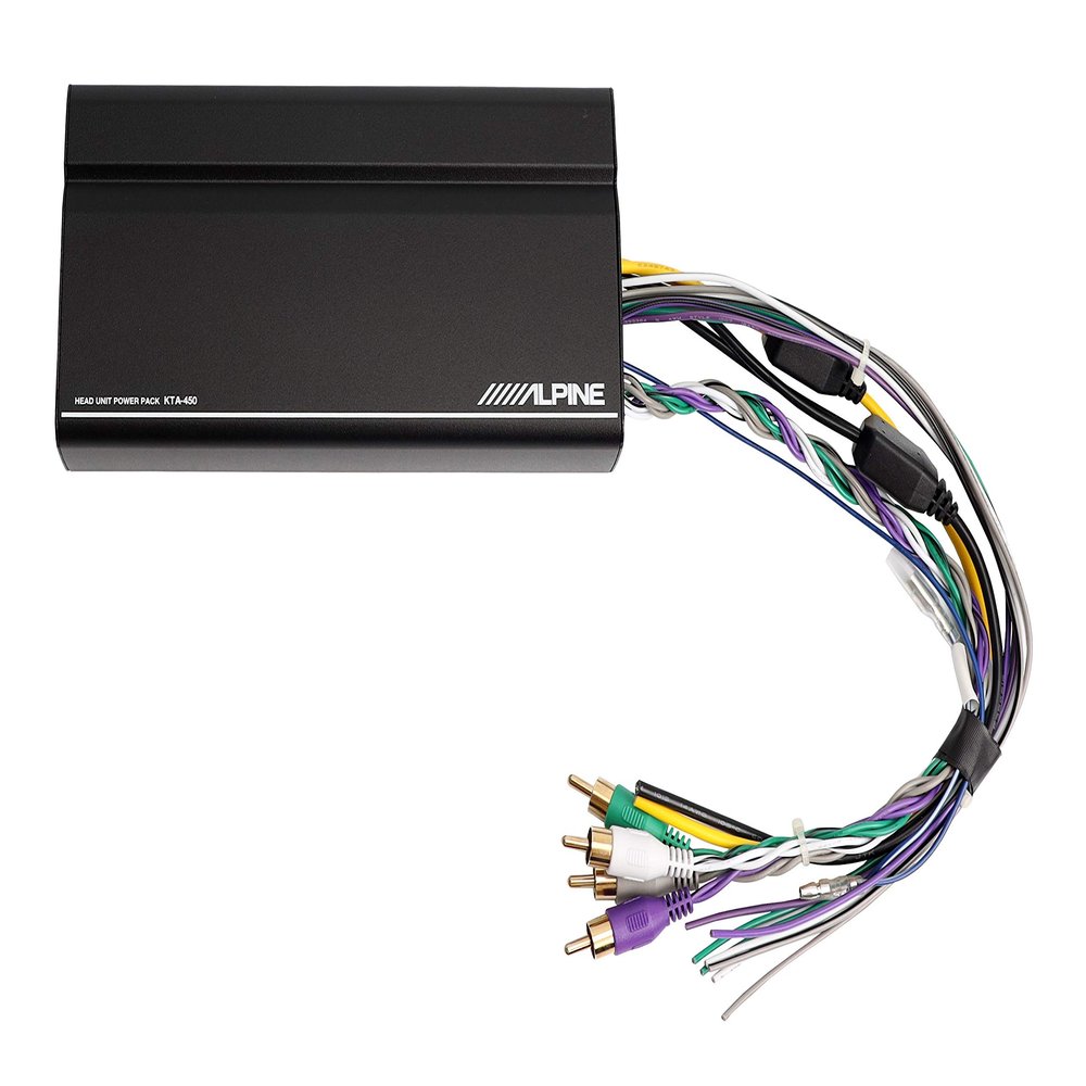 Alpine KTA-450 4-Channel Power Pack Amplifier with Dynamic Peak Power 45W RMS x 4, At 2 Or 4 Ohms