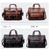 15 inch men Business bag Travel Briefcase Laptop Messenger Bags Vintage pu leather Shoulder bag view 4