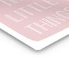 Smile Art Design Enjoy The Little Things Lettering Pink Background METAL PRINT Kids Room Decor Metal Wall Art Baby Room Decor Kids Room Decor Nursery Decor Made in the USA- 30x20 view 3
