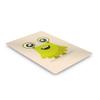 Smile Art Design Lovely Green Monster Cream Background METAL PRINT Kids Room Decor Metal Wall Art Baby Room Decor Kids Room Decor Nursery Decor Made in the USA- 30x20 view 2