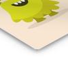 Smile Art Design Lovely Green Monster Cream Background METAL PRINT Kids Room Decor Metal Wall Art Baby Room Decor Kids Room Decor Nursery Decor Made in the USA- 30x20 view 3