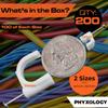 PHYXOLOGY SUPPLY Pro-Grade, Cable Clips with Steel Nails 4mm, 14mm Wire Holders and Tacks 100 Per Size. Durable, UV Resistant Plastic Clips Help Organize Coax, Ethernet, Cat5, Cat6 and Other Cords. view 3