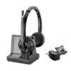Plantronics SAVI 8200 Series W8220-M Wireless DECT Headset System with HL10 Straight Plug Lifter, Certified for Skype for Business