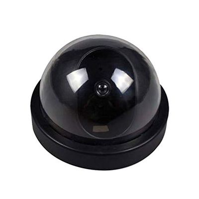 Black Plastic Smart Indoor/Outdoor Dummy Home Dome Fake CCTV Security Camera with Flashing Red LED Light CA-05 Dropshipping