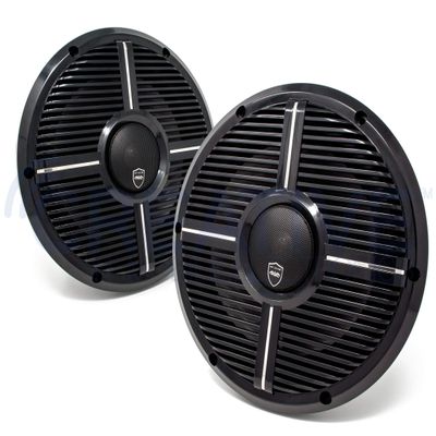 Wet Sounds REVO 10CX XW-B Black XW Grill 10 Inch Marine High Performance LED Speakers (Pair) (Certified Refurbished)