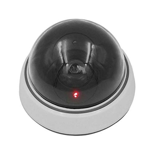 Home Safe Camera Outdoor Indoor Red LED Flashing Light White Dummy Dome CCTV Security Camera Cam
