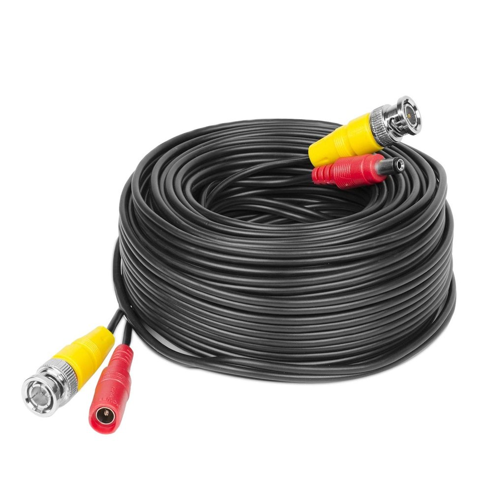Amcrest 60FT 4K Security Camera Cable, BNC, Coaxial, Pre-Made, Compatible with 4K HDCVI, HDTVI, Analog, DVR