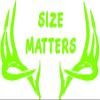6 x 4" Size Matters Deer Antlers Horns Vinyl Die Cut Decal Bumper Sticker, Windows, Cars, Trucks, laptops, etc view 1