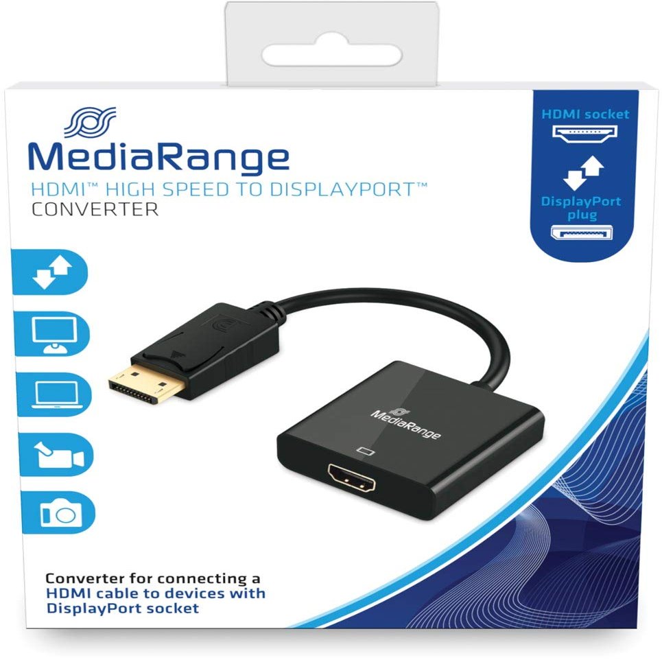 MediaRange MRCS177 HDMI to Displayport HDMI V1.2+ DP Male 18GB