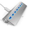 Achoro 7 Ports USB 3.0 Hub, Triangle Aluminum Alloy USB Port Expander, High-Speed USB Splitter for Computer, PC, iMac, MacBook, Windows, Desktop, Laptop Multi USB Hub view 3
