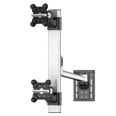 Continews Vertical 2 Monitor Slatwall Mount with Swivel Arm for Compatible Apple Displays