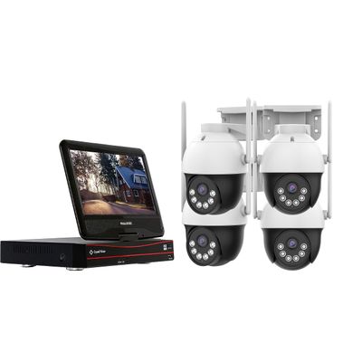 8CH AI Powered Floodlight & Two Way Audio NVR Kit (4X Pan-Tilt Camera Kit)