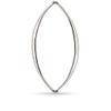 Marquise Chandelier Sterling Silver 25x13mm Plain Flat Hammered - 2pcs (2856)/1 view 1