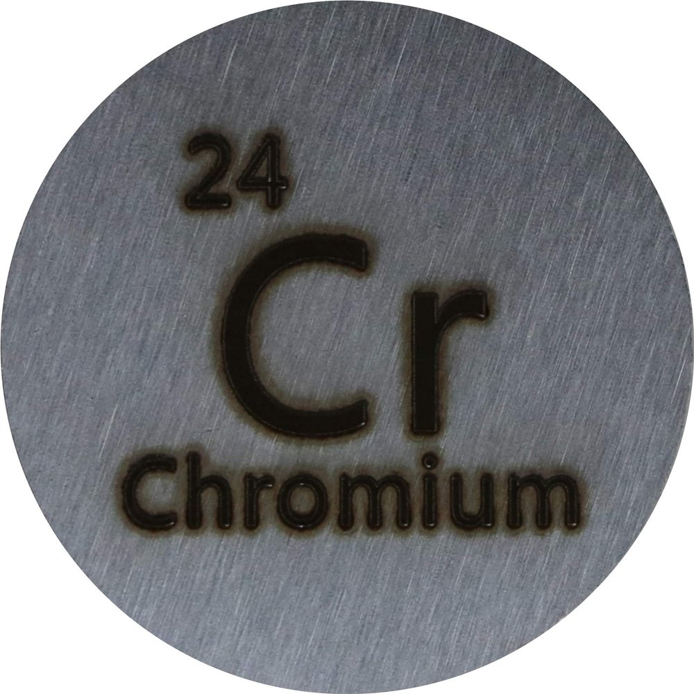 Chromium (Cr) 24.26mm Metal Disc 99.99% Pure for Collection or Experiments