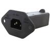 AC WORKS [AD1308-FG] IEC C14/ Sheet E with Mounting Holes to U.S. Household NEMA 5-15R Connector view 1