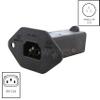 AC WORKS [AD1308-FG] IEC C14/ Sheet E with Mounting Holes to U.S. Household NEMA 5-15R Connector view 2