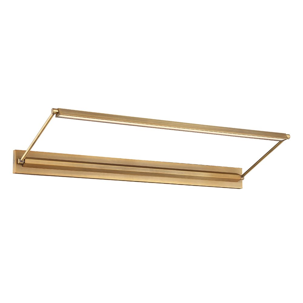 WAC Lighting dweLED, Hudson 34in LED Adjustable Picture Light 3000K in Aged Brass