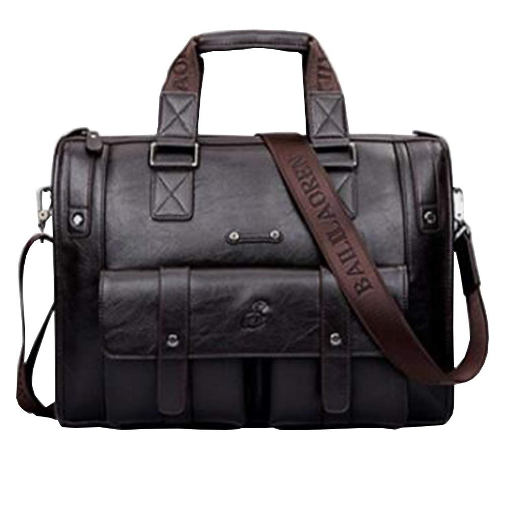 15 inch men Business bag Travel Briefcase Laptop Messenger Bags Vintage pu leather Shoulder bag