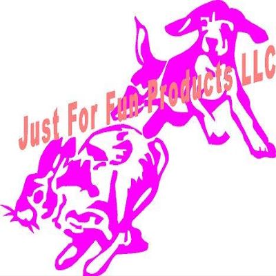 6.5 x 5.5" Beagle Chase Rabbit Dog Hunting Vinyl Die Cut Decal Bumper Sticker, Windows, Cars, Trucks, laptops, etc