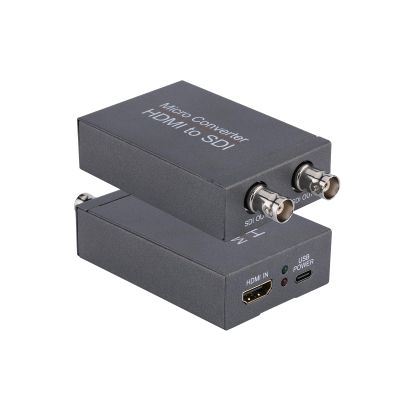 Anber-Tech HDMI to SDI, HDMI to 3G-SDI/HD-SDI Converter, 2 Way SDI Output with Power Supply Adapter, Audio Embedder Support 1080P, Auto Format Detection Extender for Camera CCTV