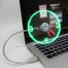 heaven2017 USB LED Clock Real-Time Display Cooling Neon Fan for Desktop Laptop Computer view 2
