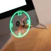 heaven2017 USB LED Clock Real-Time Display Cooling Neon Fan for Desktop Laptop Computer view 4