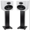 Rockville Pair RockShelf 64W White 6.5" Home Bookshelf Speakers + 36" Stands view 1