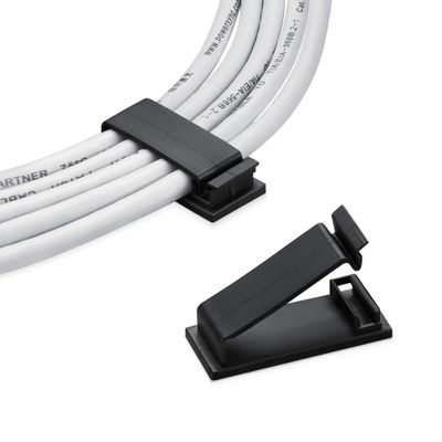 50Pack Self Adhesive Cable Management Clips, Cable Organizers Wire Clips Cord Holder for TV PC Laptop Ethernet Cable Desktop Home Office Indoor/Outdoor