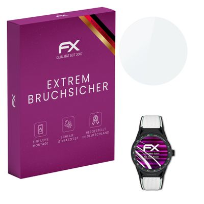 atFoliX Plastic Glass Protective Film compatible with TAG Heuer Connected Modular 45 Golf Edition, 9H Hybrid-Glass FX Screen Protector