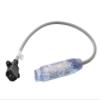 AC WORKS [C14B515-018 IEC C14/ Sheet E IT Plug to Bar Style Household Power Strip Tri-Outlet view 1
