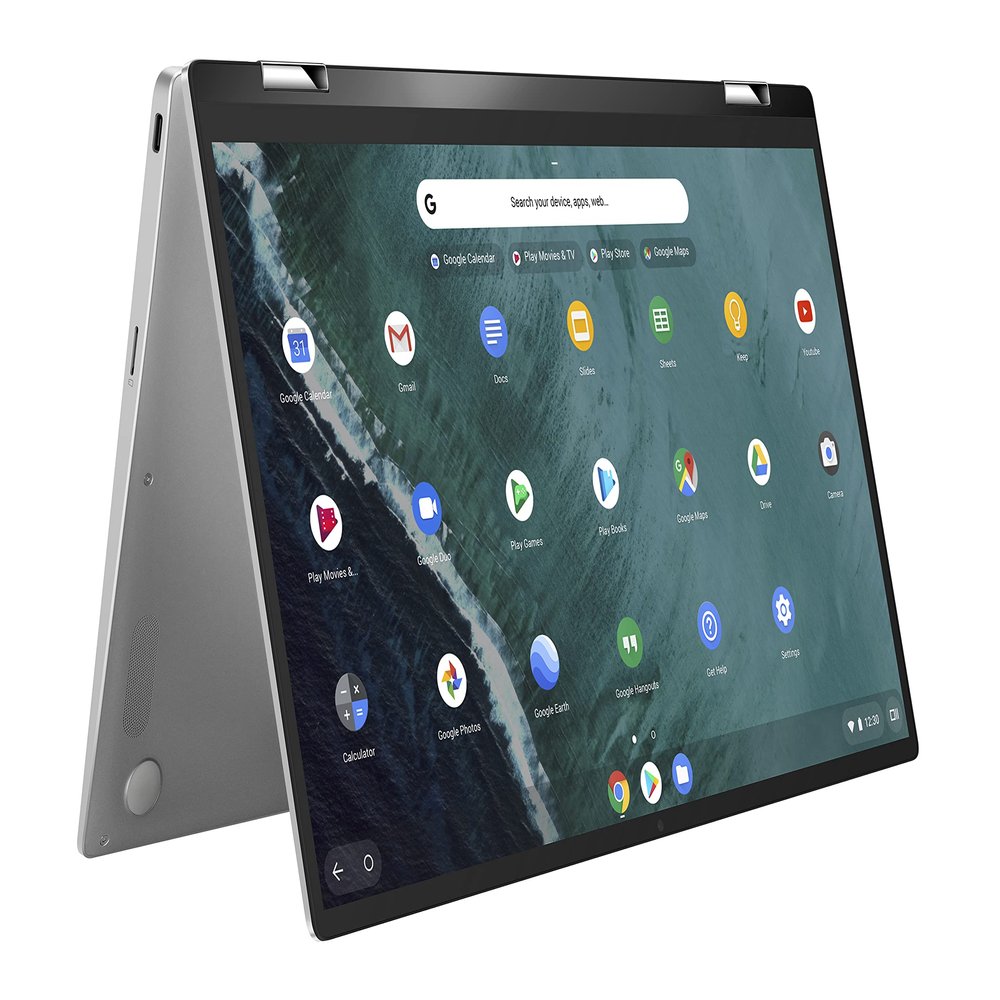 ASUS Chromebook Flip C434 2-in-1 Laptop, 14" Full HD Touchscreen 4-Way NanoEdge, Intel Core M3-8100Y Processor, 4GB RAM, 64GB eMMC Storage, All-Metal Body, Backlit KB, Chrome OS- C434TA-DSM4T, Silver