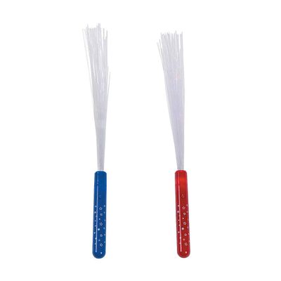 Fun Express USA Patriotic Light Up Fiber Optic Wands for Fourth of July - Set of 12