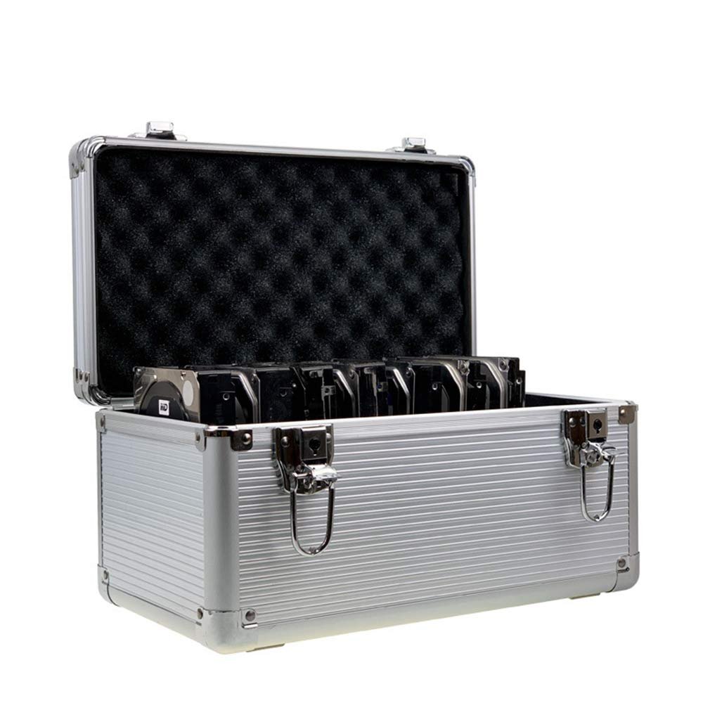 2.5" / 3.5" IDE SATA HDD Aluminum & EVA Protection SuitcaseSuitcase for 8 x 3.5 & 6 x 2.5 inch Hard Drive