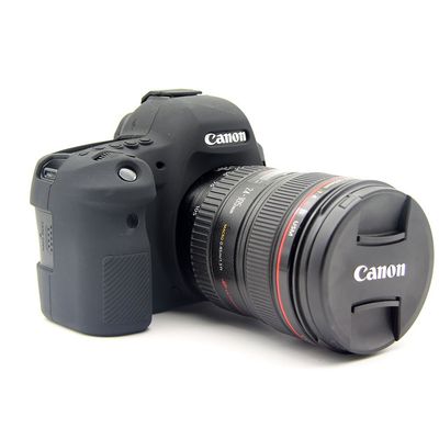6D Mark II Case, BolinUS Fullbody Ultra-Thin Lightweight Rubber Soft Silicone Housing Case Bag Cover for Canon EOS 6D Mark II (Black)