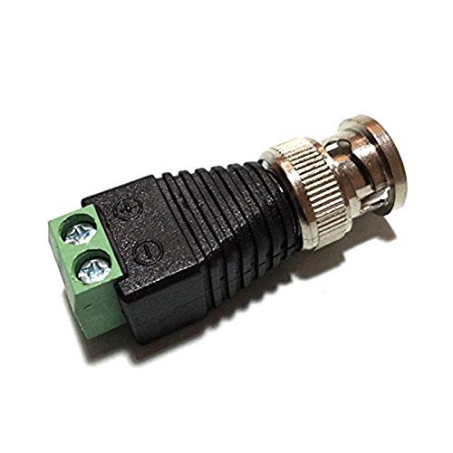 20Pcs Coax CAT5 BNC Male Connector to Camera CCTV BNC UTP Video Balun Connector Adapter BNC Plug for CCTV System Accessories